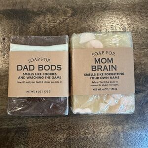 NWT Soap for Dad Bods and Mom Brain Set - Brown and Cream